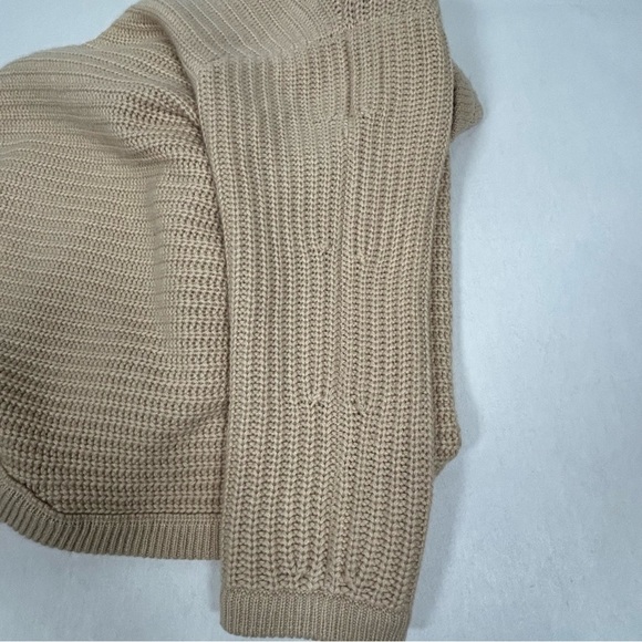 Talbots Tan Women's Cashmere Silk Open-Front Sweater - Picture 3 of 7